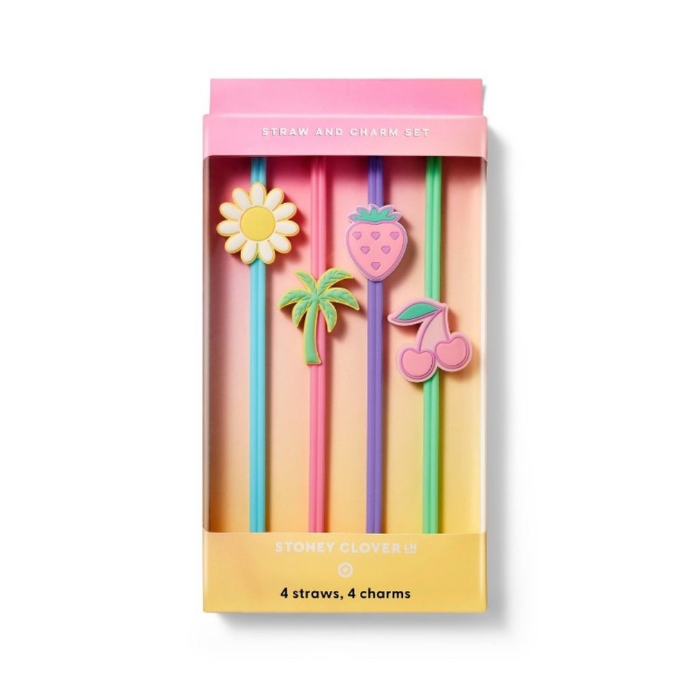 HP STONEY CLOVER LANE X TARGET NEW STRAW WITH CHARMS SET